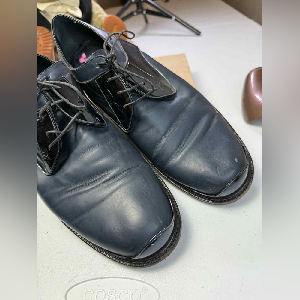 Louis Vuitton Runway Brown Leather Metal Palace Derby Shoes Sz 9 - Picture 5 of 16